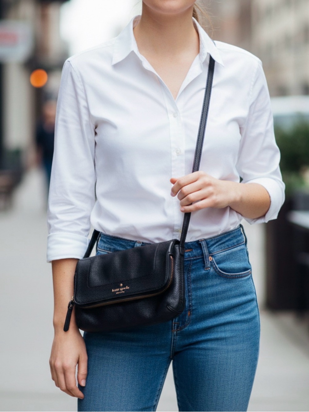 kate spade ♠️ black leather crossbody bag